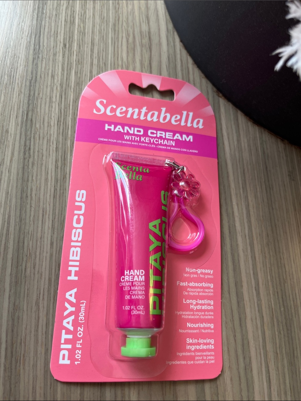 Abella Pitaya Hibiscus Hand Cream with Pink Keychain